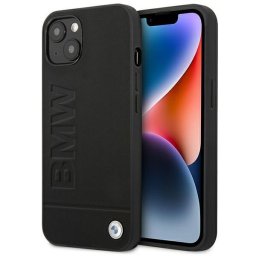 Husa Case BMW BMHCP14MSLLBK iPhone 14 Plus 6.7 "black / black Leather Stamp