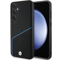 Husa BMHMS24M23RDCLK S24+ S926 black/black hardcase Signature Leather Textured & Line MagSafe