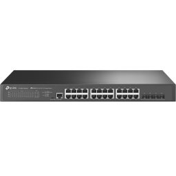Switch Switch gestionat, JetStream 24 porturi, 2,5GBASE-T L2+ cu 4 comutatoare, 10G, Negru