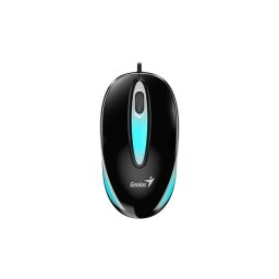 Mouse DX-Mini, PC sau NB, cu fir, USB, optic, 1000 dpi, butoane/scroll 3/1, LED, negru