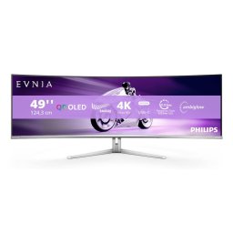 Monitor LED Evnia 49M2C8900L Curbat 48.9 inch DQHD QD-OLED 0.03 ms 144 Hz USB-C HDR FreeSync Premium Pro & G-Sync Compatible