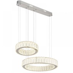 Suspensie cristal Mucky 67162-80, L:63 cm, metal crom, cristal transparent