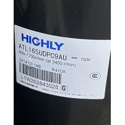 Compresor AC 24000 BTU Highly ATL165UDPC9AU DC