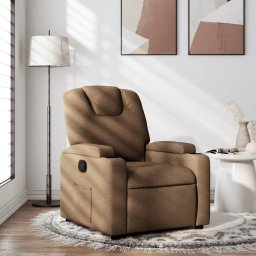 Fotoliu rabatabil, maro, material textil GartenMobel Dekor