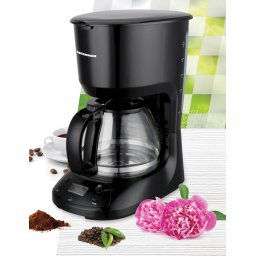 Cafetiera digitala Heinner Black Chatt HCM-D750GCBK, 750W, 1.25L, LCD, Timer, Negru