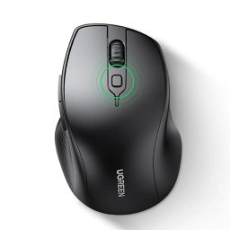 Mouse MU101 – Mouse ergonomic wireless, 2.4 GHz, optic 1600 DPI, 6 butoane + scroll, negru
