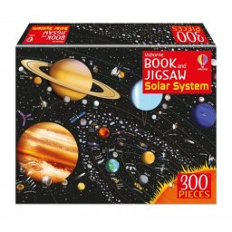 Set Puzzle 300 piese si Carte - The Solar System Usborne Book