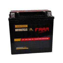 Baterie moto Faam AGM 14Ah, 150x87x145
