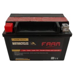 Baterie moto Faam AGM 12Ah, 120A, 152x88x106