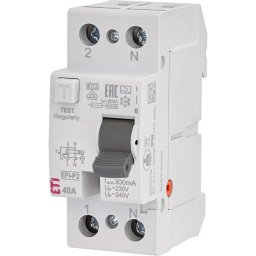 Intrerupator diferential RCCB 1P+N 40A/300mA tip A Eti 002061132