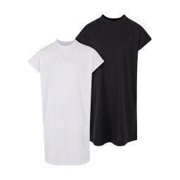 Urban Classics Rochie 'Turtle Extended' negru / alb