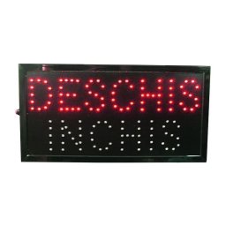 Panou cu reclama luminoasa LED Deschis-Inchis, 48,5 x 25.5 cm