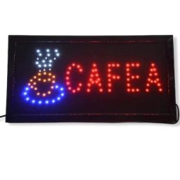 Reclama text Cafea,pentru interior cu animatie luminoasa si dinamica