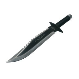 Cutit de vanatoare Rambo 2, cu kit de supravietuire si teaca inclusa