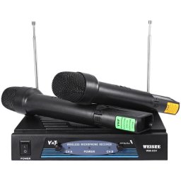 Set microfoane wireless profesionale 30M distanta utilizare, Weisre WM-03V