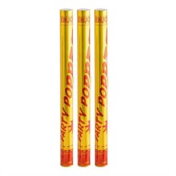 Set 3 lansatoare Confetti Party Popper cu folie aurie multicolor, 75 cm