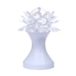Lampa rotativa in forma de floare Lotus cu Leduri multicolore