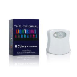 Lampa LED pentru vasul de toaleta cu senzor de miscare si 8 lumini