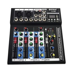 Mixer audio digital fara amplificare cu 4 canale si Bluetooth WVNGR F4-MB