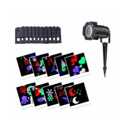 Proiector Led RGB 4 anotimpuri pentru exterior cu 12 diapozitive interschimbabile
