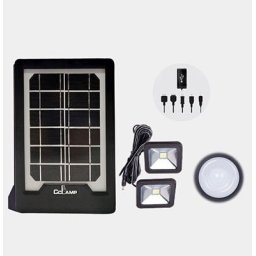 Kit panou solar cu slot USB GSM si 2 becuri lanterna LED incluse CL-08