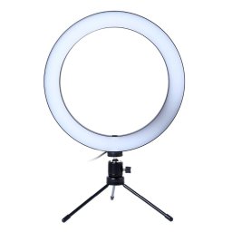 Lampa circulara de masa Ring Fill Light cu 3 tipuri iluminare si reglare intensitate