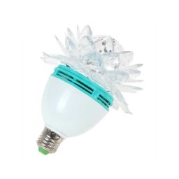 Bec rotativ multicolor de tip Floare de Lotus, disco Led-uri RGB
