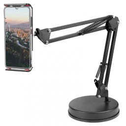 Suport de telefon 360° pentru birou din aluminiu cu baza robusta