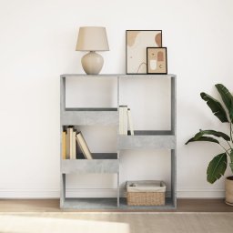 Biblioteca/Separator camera, gri beton, 100x33x115 cm GartenMobel Dekor