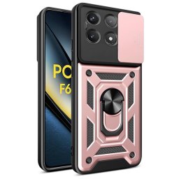 Husa Husa pentru Xiaomi Poco F6 Pro - Techsuit CamShield Series - Rose Gold