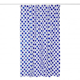 Perdea dus, PEVA, rezistenta la apa, 180x180 cm-Buline albastre