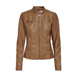 ONLY Geacă Onlbandit Faux Leather Biker 15081400 18-1421 TCX cognac