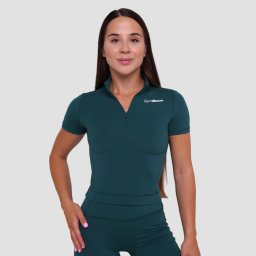 GymBeam Tricou pentru femei Cropped Ignite Dark Green XXL