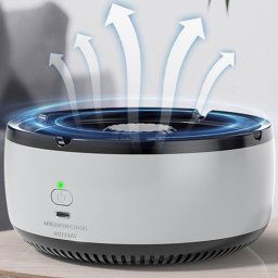 Scrumieră fără fum pentru țigări, Purificator de aer 2 în 1, Scrumiere electrice portabile pentru casă și birou, Culoare gri