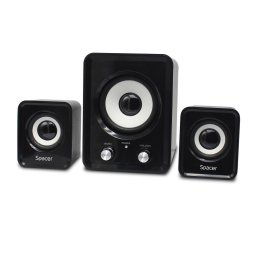 BOXE SPACER 2.1, RMS: 11W (2 x 3W + 5W), control volum, USB power, black, "SPB-807-BK" (include timbru verde 1 lei)