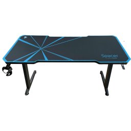 Birou Gaming SPGD-RGB-140-02 Negru-Albastru