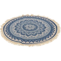 Covor rotund, 50 cm, Albastru
