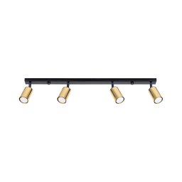 Spot Sollux SL.1387 WINX 4xGU10/10W/230V negru/auriu