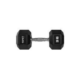 Gantera hexagonala, Otel/Cauciuc, 20kg, Negru
