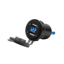 Priza USB cu voltmetru moto atv