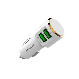 Incarcator auto SMS-A65, Lightning, Alb