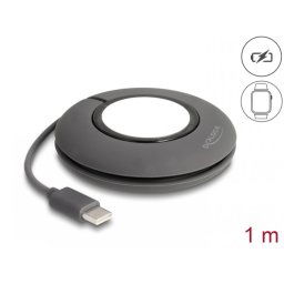 Cablu de incarcare magnetic USB type C pentru Apple Watch 1m Gri, Delock 83019