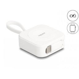 Cablu de incarcare magnetic USB type C pentru Apple Watch Alb, Delock 83023