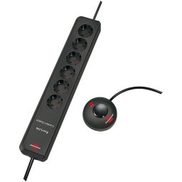 Prelungitor Power Strip "Eco-Line", 6 Compartment with Foot Switch, Anthracite