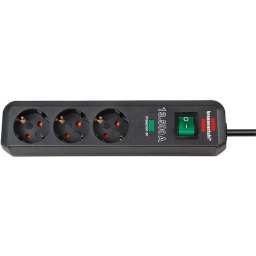 Prelungitor Multi Socket "Eco-Line", 3 Fach, 1,5 m, Anthracite