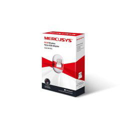 ADAPTOR RETEA MERCUSYS NANO, extern wireless 2.4 GHz, USB 2.0, port, 150 Mbps, antena interna x 1
