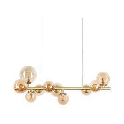 Ideal Lux - Lustră LED suspendată pe cablu PERLAGE, 10 x G9, 3 W, 230 V, 81 cm, auriu/fumuriu