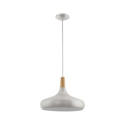 Eglo 901182 - Lustră suspendată SABINAR, 1x E27/40W/230V, Ø 40 cm, argintiu
