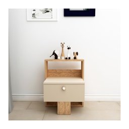 Noptieră SNEKER 60x48,6 cm bej/pin atlantic