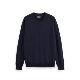 SCOTCH & SODA Pulover Core-Viscose Crewneck 179183 0002 night